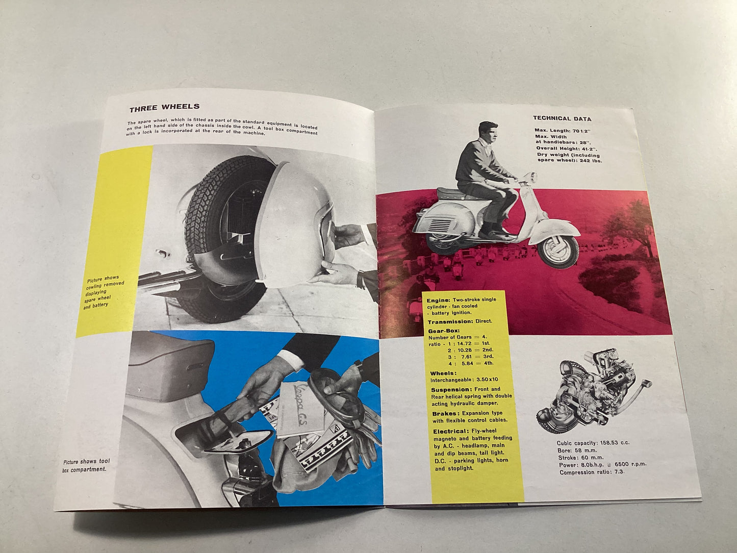Vespa GS160 original rare sales brochure