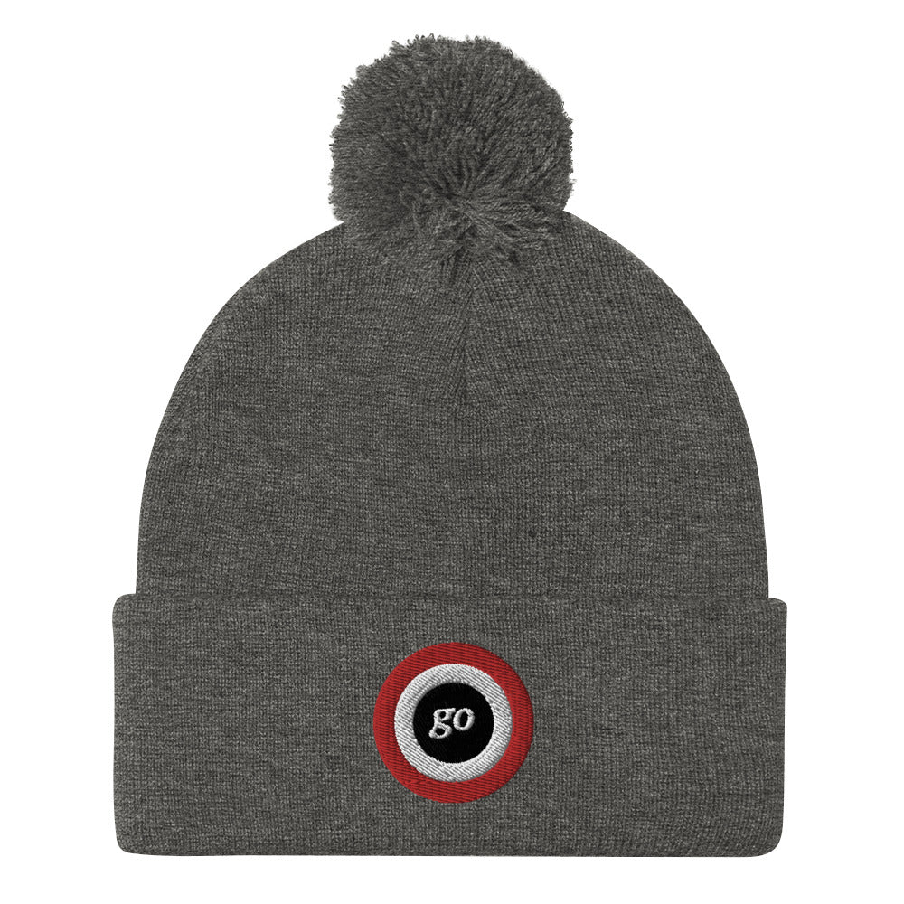 Pom-Pom "go" beanie