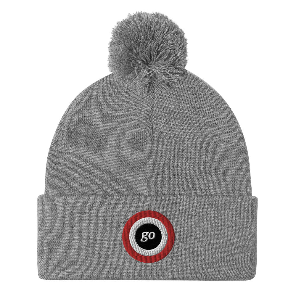 Pom-Pom "go" beanie