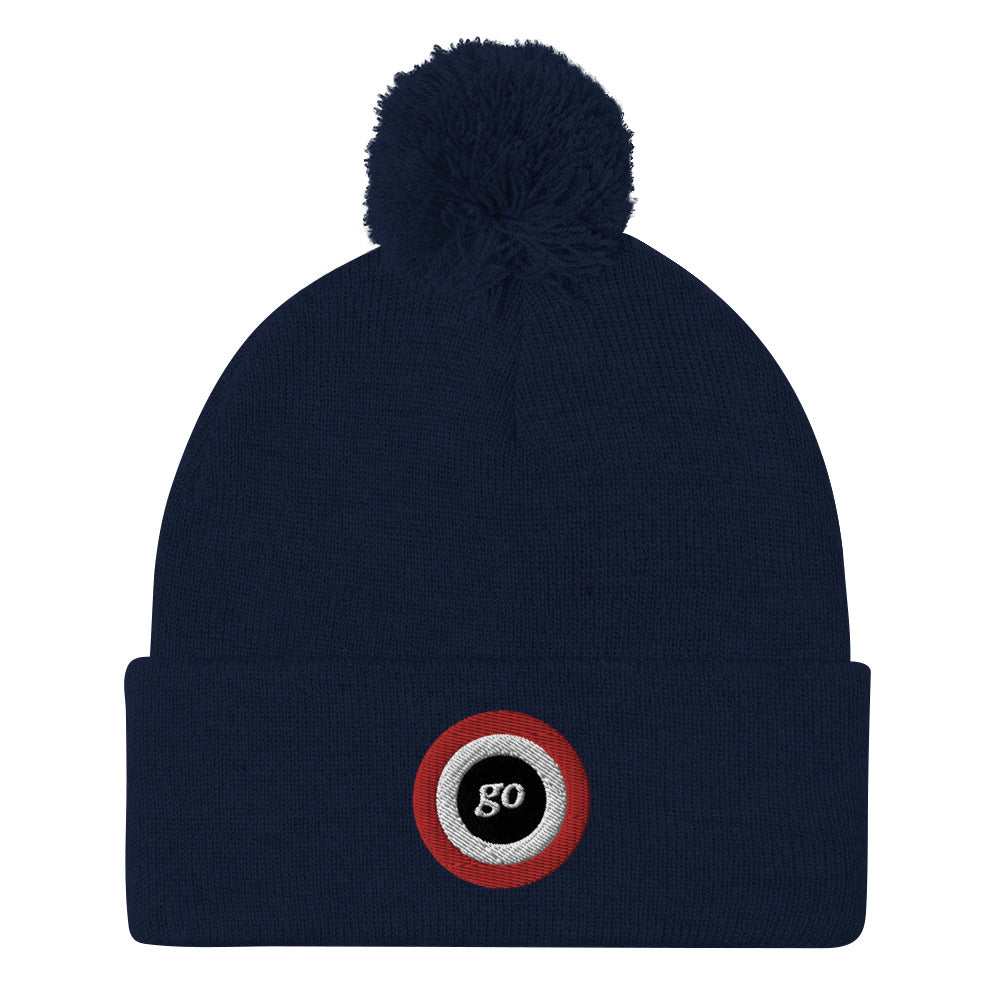 Pom-Pom "go" beanie