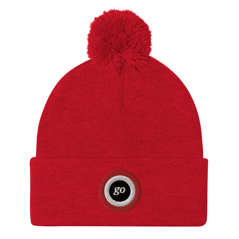 Pom-Pom "go" beanie