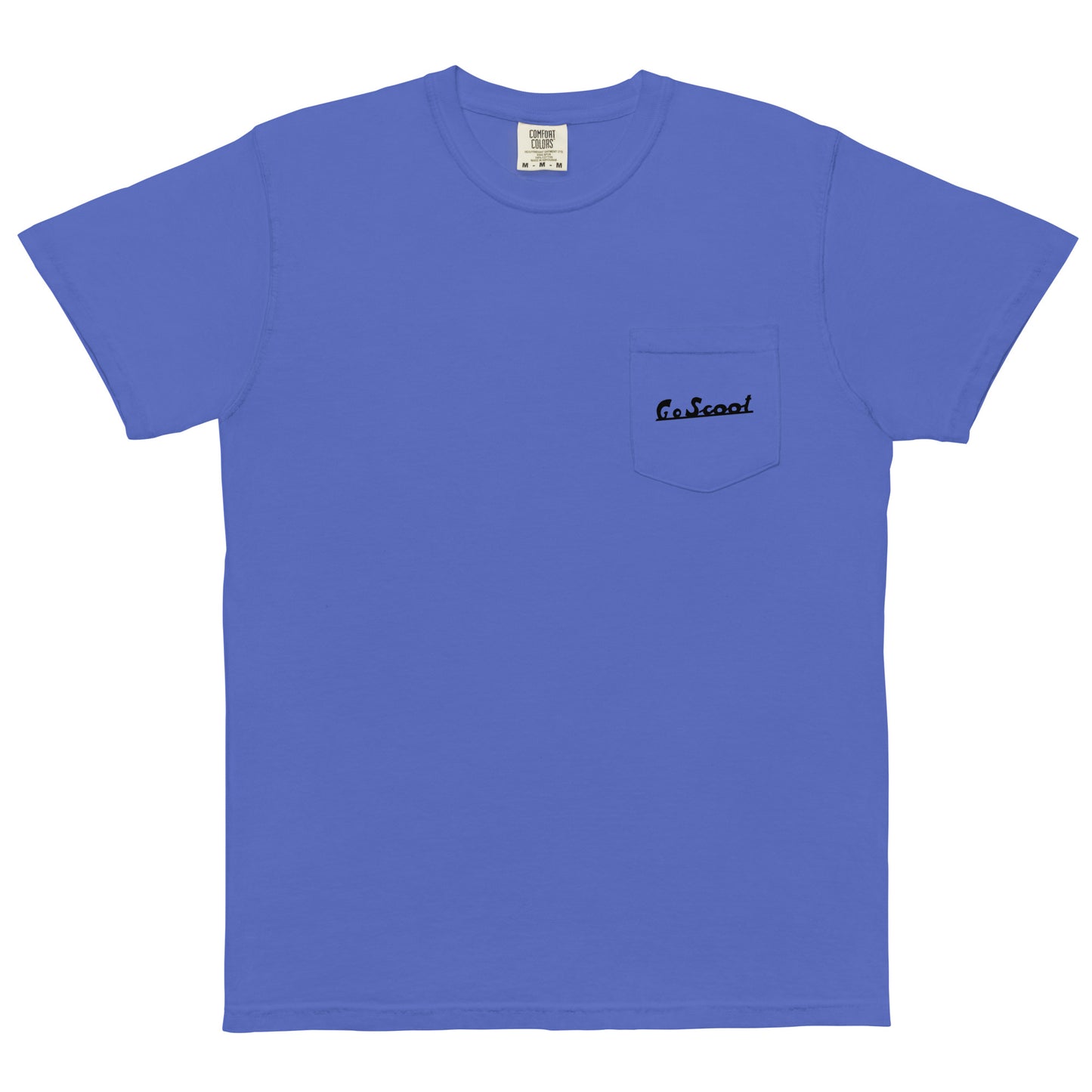 Unisex black print "Go Scoot" pocket t-shirt