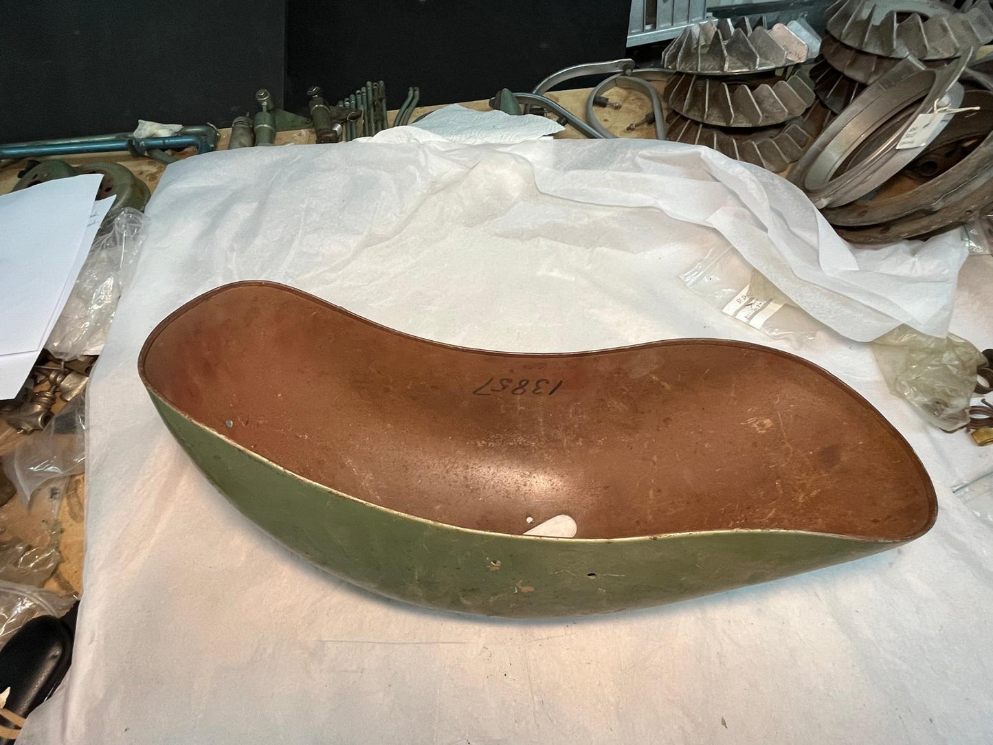 Vespa Douglas NOS original paint mudguard , fits ROD and G models