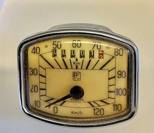 Vespa GS150 Veglia rare original speedometer, N.O.S