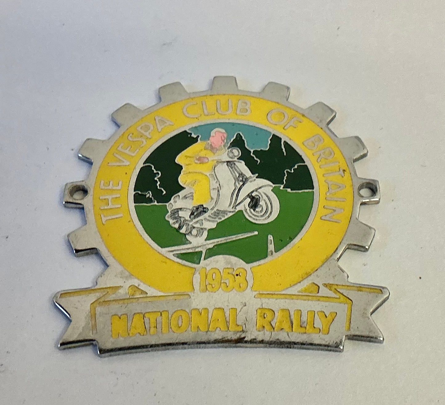 Vespa VCB original 1958 Rally badge