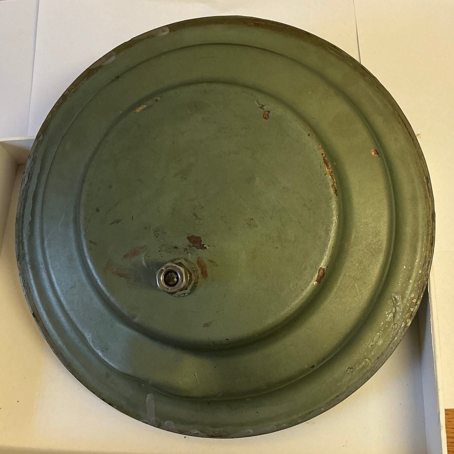 Vespa original 1950s Auxiliary Spare wheel fuel tank