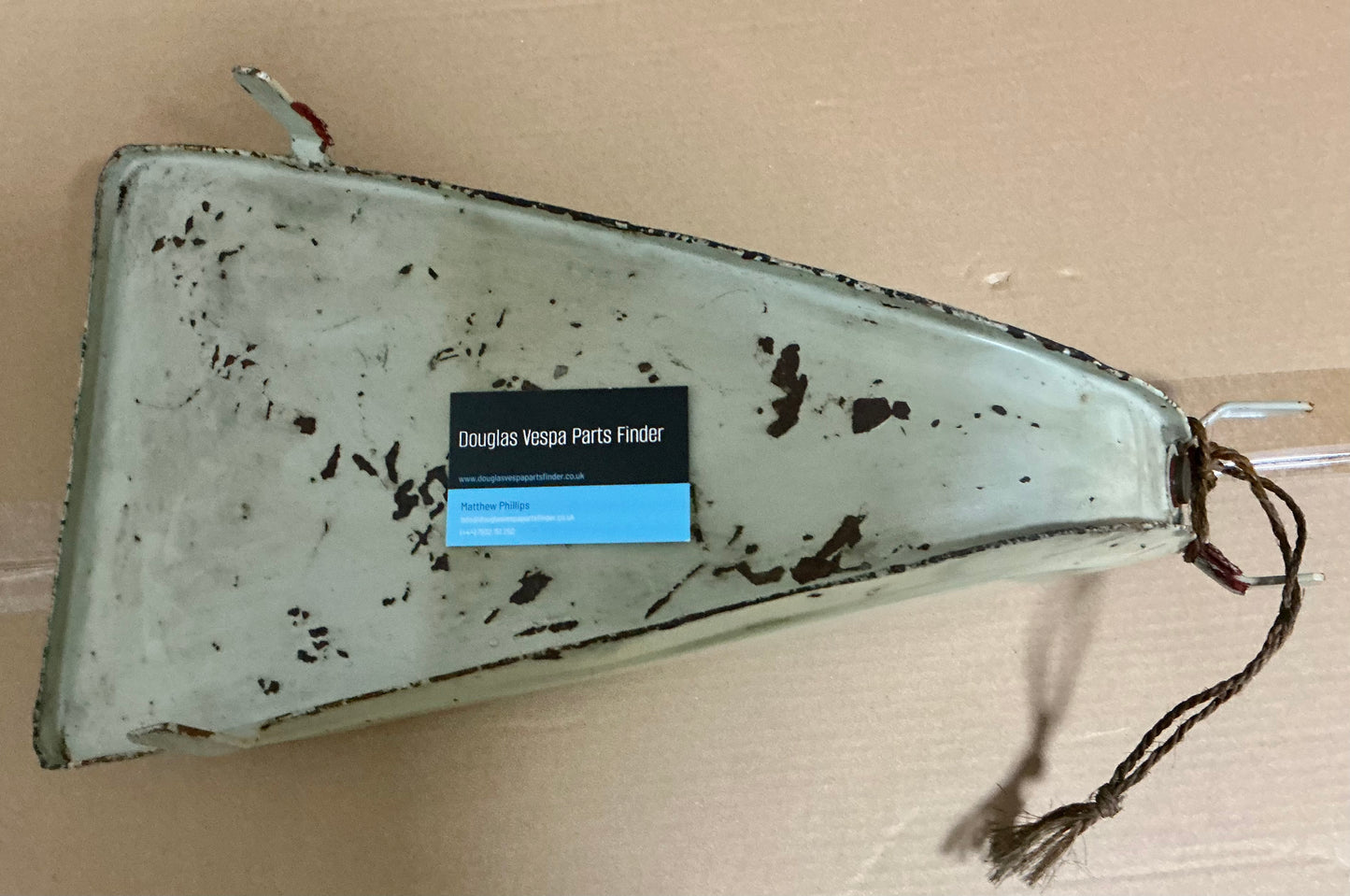 Vespa Douglas, 1950s wideframe original NOS floor mounted auxiliary tank