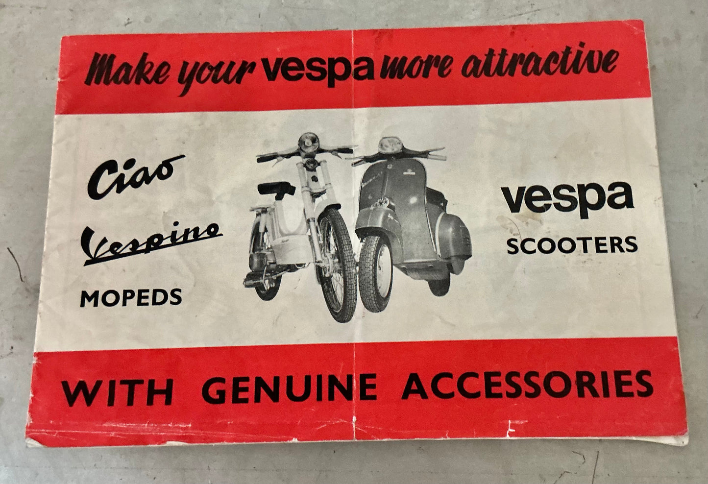 Vespa Douglas 1970 original accessory catalogue