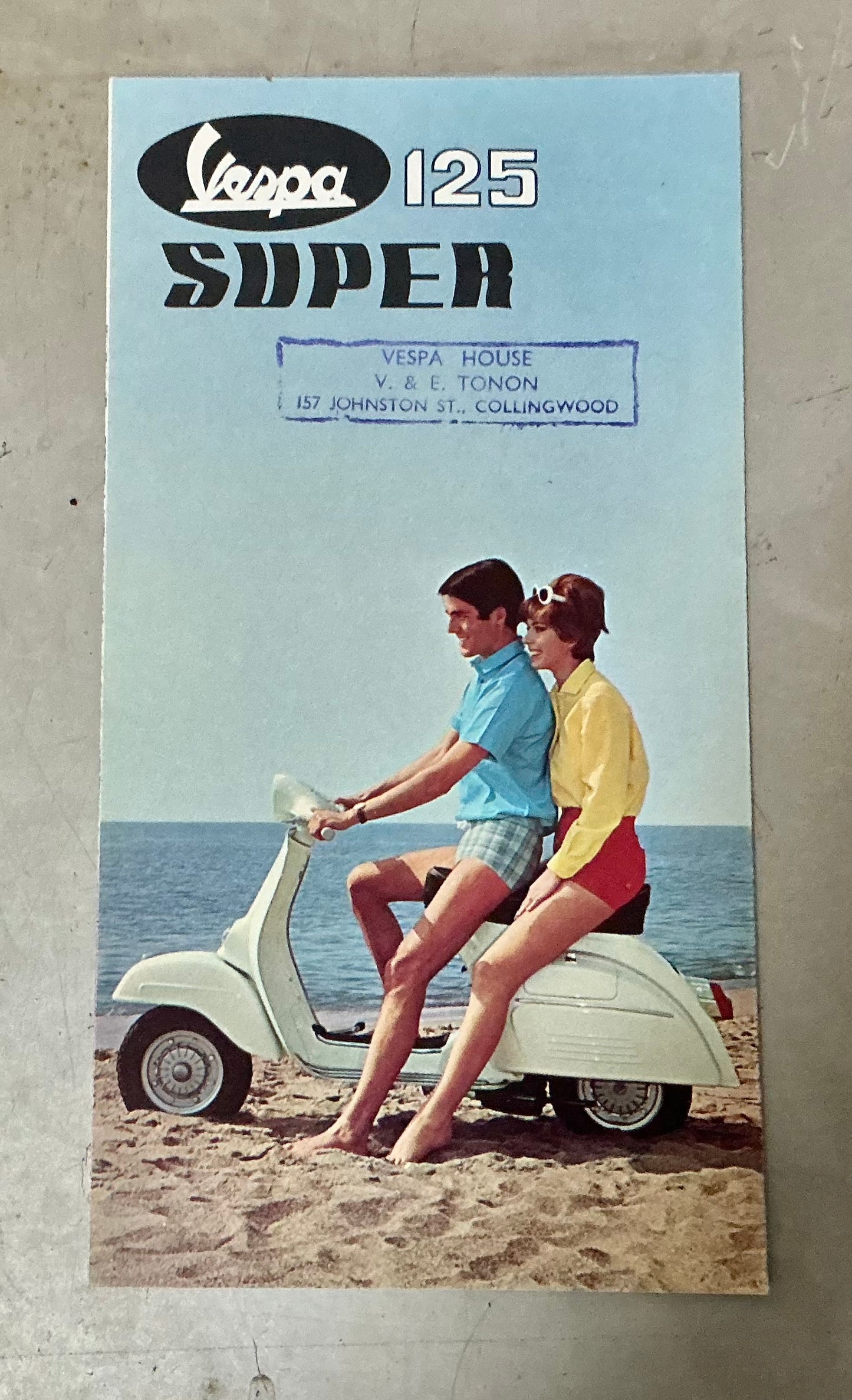 Vespa 125 Super original brochure
