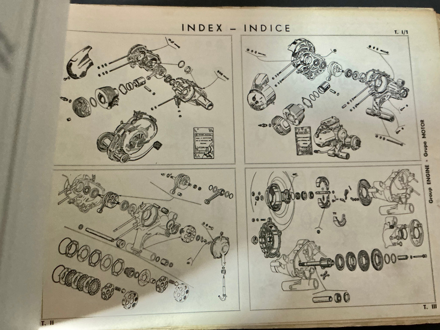 Vespa 150 & GL original catalogue of spare parts, over 170 pages , incl UK post