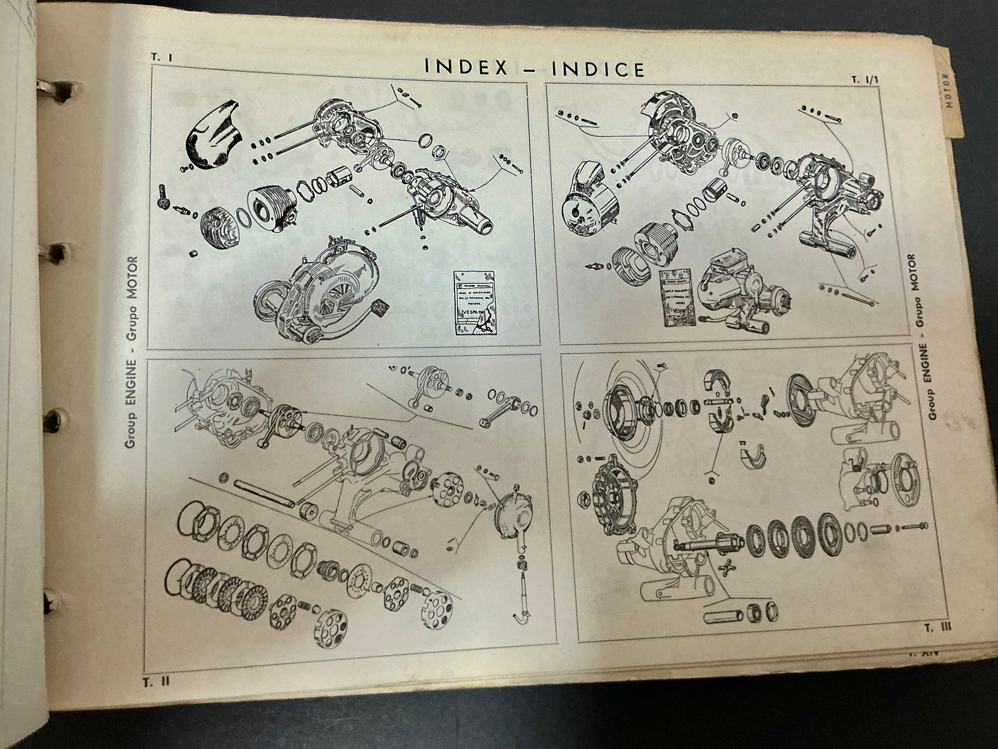 Vespa 150 & GL original catalogue of spare parts, over 170 pages , incl UK post
