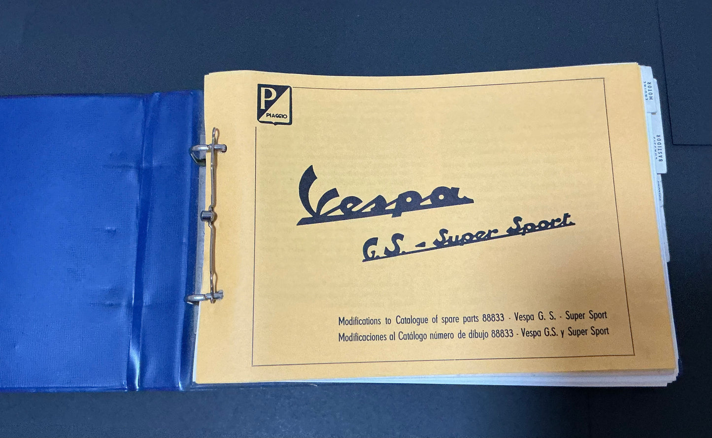 Vespa GS160/SS Cataloque of spares parts, over 230 pages, incl post UK