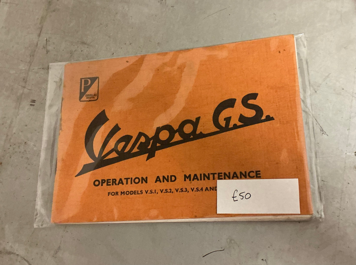 Vespa original GS150 VS1 to 5 maintenance booklet, UK post incl