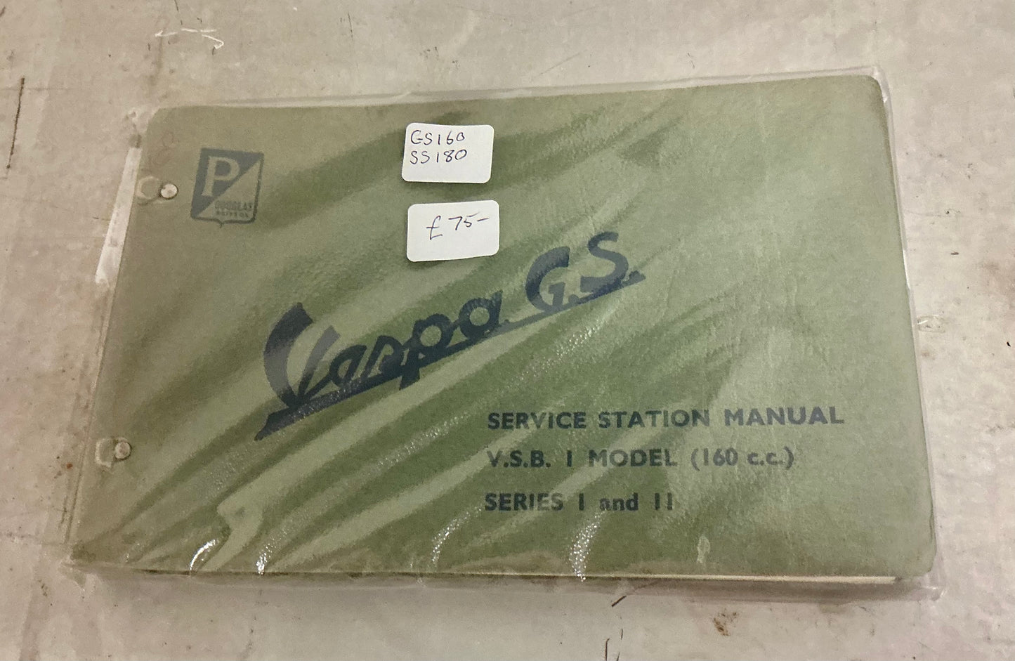 Vespa original GS160/SS Service Station Manual, UK post incl
