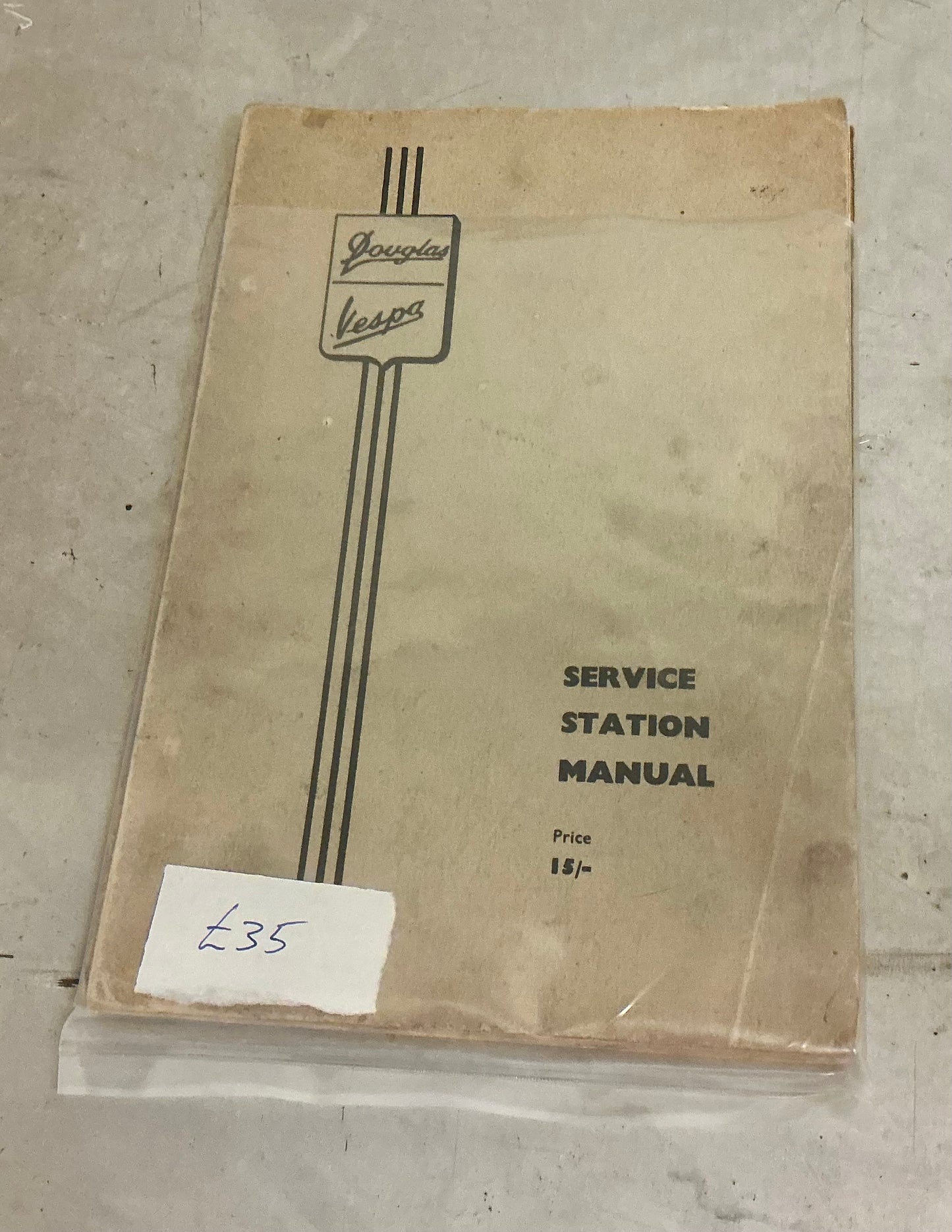 Vespa DOUGLAS 1950s manual, ROD to GL2 , incl UK post
