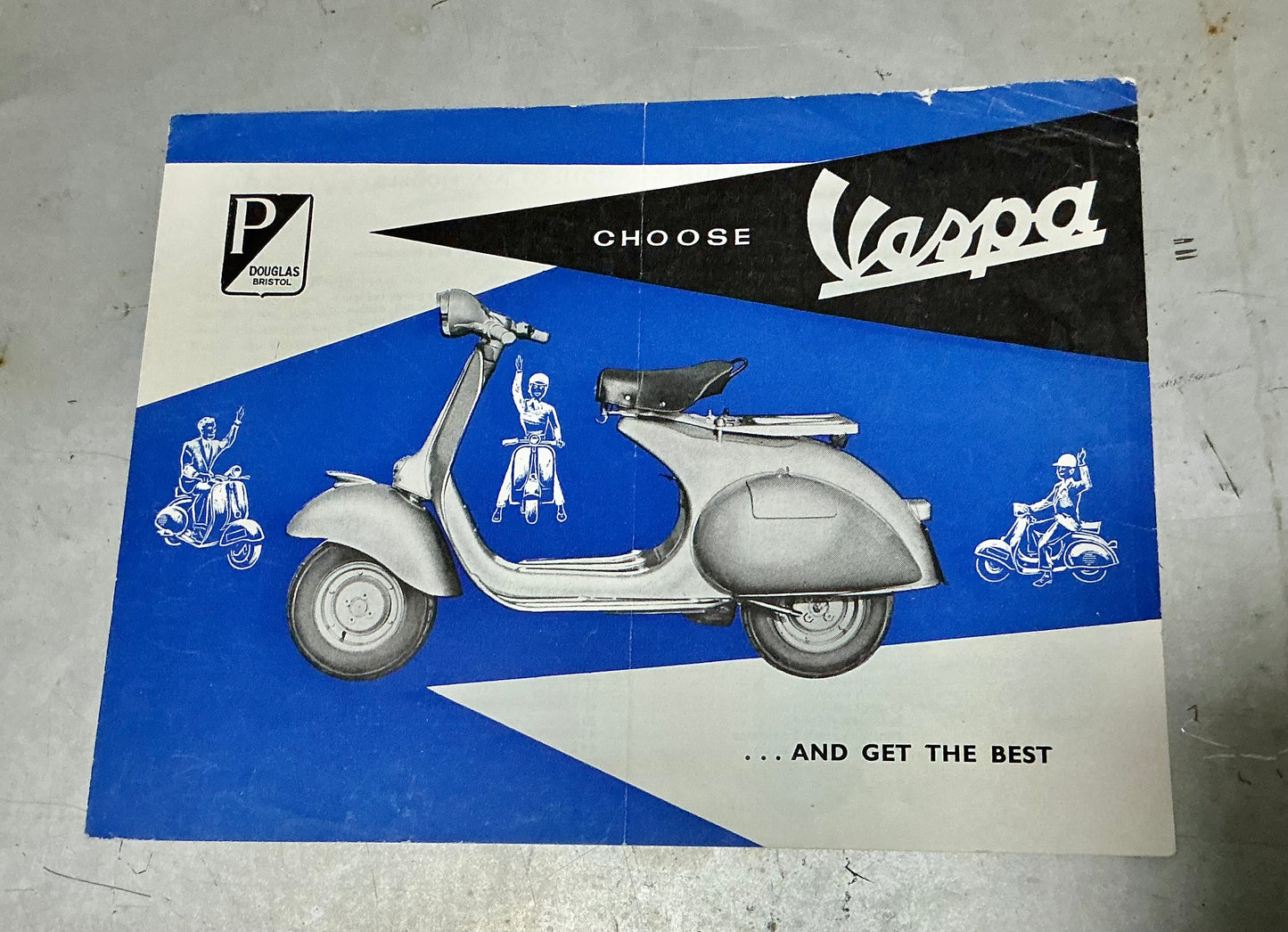 Vespa original 1958 brochure, 125 Standard, Clubman & GS150.