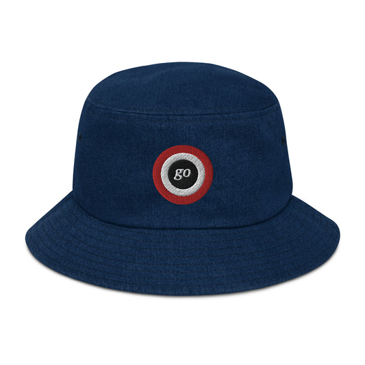 "go" Denim bucket hat