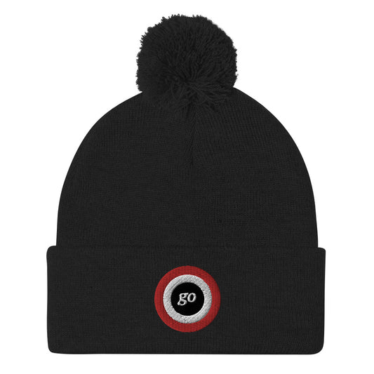 Pom-Pom "go" beanie